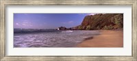 Cliff on the beach, Hamoa Beach, Hana, Maui, Hawaii, USA Fine Art Print