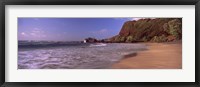 Cliff on the beach, Hamoa Beach, Hana, Maui, Hawaii, USA Fine Art Print