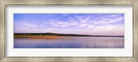 Reflection of clouds in a lake, Elephant Butte Lake, New Mexico, USA Fine Art Print