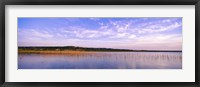 Reflection of clouds in a lake, Elephant Butte Lake, New Mexico, USA Fine Art Print