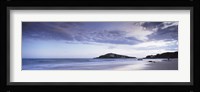 Beach at dusk, Burgh Island, Bigbury-On-Sea, Devon, England Fine Art Print