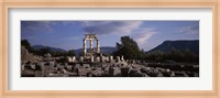 Ruins of a temple, The Tholos, Delphi, Greece Fine Art Print