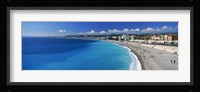 Tourists on the beach, Nice, Promenade Des Anglais, Provence-Alpes-Cote d'Azur, France Fine Art Print