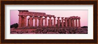 Ruins of a temple, Temple E, Selinunte, Trapani Province, Sicily, Italy Fine Art Print