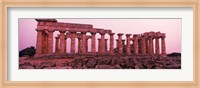 Ruins of a temple, Temple E, Selinunte, Trapani Province, Sicily, Italy Fine Art Print