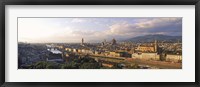 Panoramic overview of Florence from Piazzale Michelangelo, Tuscany, Italy Framed Print