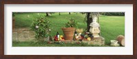 Wine grapes and foods of Chianti Region of Tuscany at private estate, Italy Fine Art Print