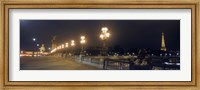 Pont Alexandre III with the Eiffel Tower and Hotel Des Invalides in the background, Paris, Ile-de-France, France Fine Art Print