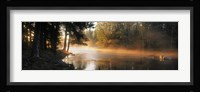 Fog over a river, Dal River, Sweden Fine Art Print