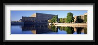 Reflection of a palace in water, Royal Palace, Stockholm, Sweden Fine Art Print