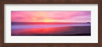 Sunset light painting waves across sandy shore on beach, Laguna Beach, California, USA Fine Art Print
