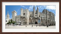 People in front of a palace, Palais des Papes, Avignon, Vaucluse, Provence-Alpes-Cote d'Azur, France Fine Art Print