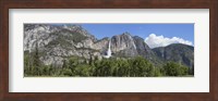 Panoramic view of Yosemite Falls and the Yosemite meadow in late spring, Yosemite National Park, California, USA Fine Art Print