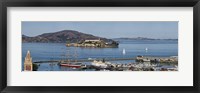 Prison on an island, Alcatraz Island, Aquatic Park Historic District, Fisherman's Wharf, San Francisco, California, USA Fine Art Print