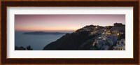 Village on a cliff, Firostefani, Santorini, Cyclades Islands, Greece Fine Art Print