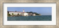 Castle at the lakeside, Scaliger Castle, Lake Garda, Sirmione, Lombardy, Italy Fine Art Print
