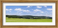 Field with a mountain range in the background, Schramberg, Rottweil, Black Forest, Baden-Wurttemberg, Germany Fine Art Print