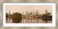 City at the waterfront, Main River, Frankfurt, Hesse, Germany Fine Art Print