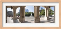 Buildings in the financial district viewed from the opera house, Frankfurt, Hesse, Germany Fine Art Print