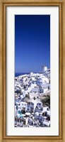 Aerial view of houses in a town, Oia, Santorini, Cyclades Islands, Greece Fine Art Print