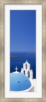 High angle view of a church, Firostefani, Santorini, Cyclades Islands, Greece Fine Art Print