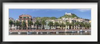 Houses in a town on a hill, Bosa, Province Of Oristano, Sardinia, Italy Fine Art Print