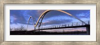 Modern bridge over a river, Infinity Bridge, River Tees, Stockton-On-Tees, Cleveland, England Fine Art Print