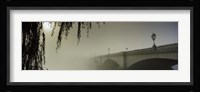 Putney Bridge during fog, Thames River, London, England Fine Art Print