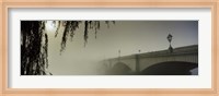 Putney Bridge during fog, Thames River, London, England Fine Art Print