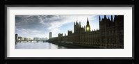 Houses of Parliament at the waterfront, Thames River, London, England Fine Art Print