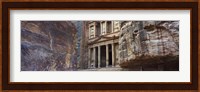 The Treasury through the rocks, Wadi Musa, Petra, Jordan Fine Art Print