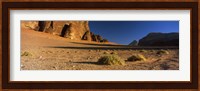 Rock formations in a desert, Wadi Um Ishrin, Wadi Rum, Jordan Fine Art Print