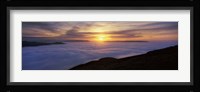 Sunset over a lake, Loch Lomond, Argyll And Bute, Scotland Fine Art Print