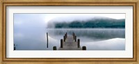 Fog over a lake, St. Mary's Loch, Scotland Fine Art Print