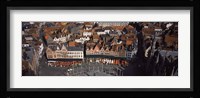Aerial view of Marktplatz from the Belfry of Bruges, Bruges, Flanders, Belgium Fine Art Print