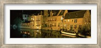 Houses at the waterfront, Bruges, Flanders, Belgium Fine Art Print