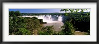 Floodwaters cascading into the river at Iguacu Falls, Brazil Fine Art Print