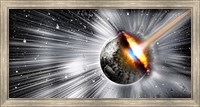 Earth hit by comet Fine Art Print