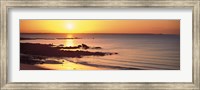 Sunrise over the beach, Beg Meil, Finistere, Brittany, France Fine Art Print