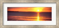 Sunrise over the beach, Cap Coz, Fouesnant, Finistere, Brittany, France Fine Art Print