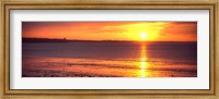 Sunrise over the beach, Cap Coz, Fouesnant, Finistere, Brittany, France Fine Art Print