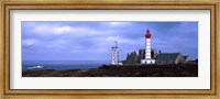 Lighthouse on the coast, Saint Mathieu Lighthouse, Finistere, Brittany, France Fine Art Print