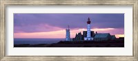 Saint Mathieu Lighthouse at Dusk, Finistere, Brittany, France Fine Art Print
