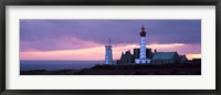 Saint Mathieu Lighthouse at Dusk, Finistere, Brittany, France Fine Art Print