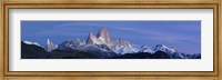 Low angle view of mountains, Mt Fitzroy, Cerro Torre, Argentine Glaciers National Park, Argentina Fine Art Print