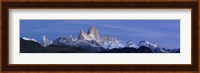 Low angle view of mountains, Mt Fitzroy, Cerro Torre, Argentine Glaciers National Park, Argentina Fine Art Print