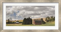 Old barn under cloudy sky, Palouse, Washington State, USA Fine Art Print