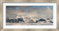 Ice floes and storm clouds in the high arctic, Spitsbergen, Svalbard Islands, Norway Fine Art Print