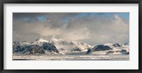 Ice floes and storm clouds in the high arctic, Spitsbergen, Svalbard Islands, Norway Fine Art Print
