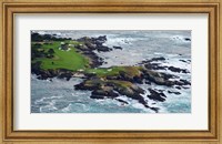 Golf course on an island, Pebble Beach Golf Links, Pebble Beach, Monterey County, California, USA Fine Art Print